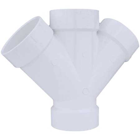 Charlotte Pipe And Foundry 4 In. Schedule 40 DWV PVC Double Wye PVC 00611  1200HA